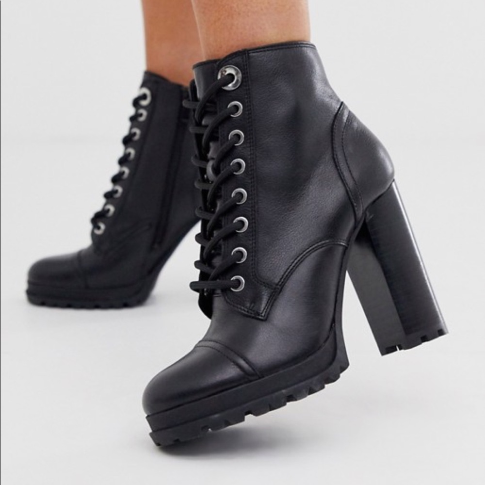 Aldo’s Marille boots. Heeled combat boots